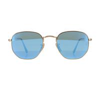 Ray-Ban Gafas de Sol Hexagonal 3548N 001/9O Oro Azul Claro Degradado Espejo