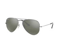 Ray-Ban Aviator Mirror Gafas De Sol Plateado Montura Gris Lentes 55-14