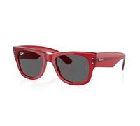 Ray - Ban Unisex RB0840S MEGA WAYFARER 6679B1 Gafas de sol Acetato Rojo Gris Cuadrada Normal