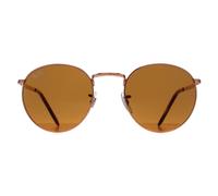 Ray-Ban New Round Gafas De Sol Rose Gold Montura Marrón Lentes 53-21