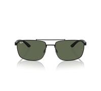 Ray-Ban Gafas de sol rectangulares Rb3737, Negro/Verde oscuro, 60 mm
