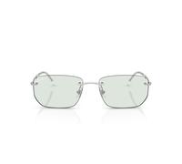 Ray-Ban Gafas de sol rectangulares RB3768, Plata/esmeralda fotocromática oscura, 56 mm
