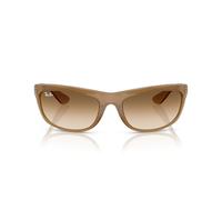 Ray-Ban Gafas de sol rectangulares RB4089 Balorama para hombre, Marrón claro ópalo/marrón degradado transparente, 62 mm