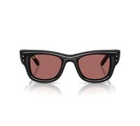 Ray-Ban Gafas de sol unisex A$ap Rocky Rb4940 Wayfarer Puffer Square, Black/Dark Purple, 50 mm