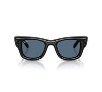 Ray-Ban Wayfarer Puffer Gafas De Sol Negro Montura Azul Lentes 50-23