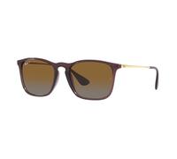 Ray-Ban Gafas de sol unisex RB4187 6593T5 T54 Chris 145 3P Brown Grey Polarized