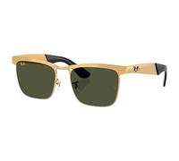 Ray-Ban Gafas de sol unisex Wayfarer Deluxe (paquete de 1), Sandblasted Legend Gold/Green, 53 mm