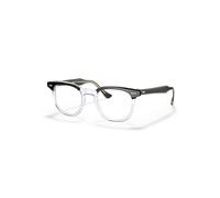 Ray-Ban Hawkeye Optics Negro Sobre Transparente Montura Transparente Lentes Polarizado 48-21