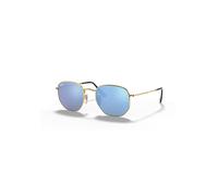 Ray-Ban Hexagonal Flat Lenses Gafas De Sol Oro Arista Montura Azul Lentes 51-21