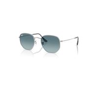Ray-Ban Hexagonal Flat Lenses Gafas De Sol Plateado Montura Azul Lentes 51-21