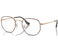 Ray-Ban Hexagonal Optics Havana Sobre Dorado Rosado Montura Transparente Lentes Polarizado 51-21