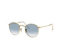 Ray - Ban Hombre Ray - Ban RB3447N ROUND METAL 001/3F Gafas de sol Metal Oro Azul Redonda Normal Sombreado
