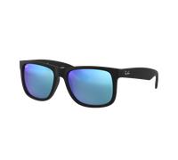 Ray - Ban Hombre Ray - Ban RB4165F JUSTIN 622/55 Gafas de sol Nylon Negro Azul Cuadrada Reflejado Flash