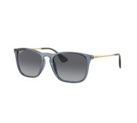 Ray - Ban Hombre RB4187 CHRIS 6592T3 Gafas de sol Inyectado Azul Gris Cuadrada Polarizado