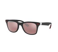 Ray - Ban Hombre Ray - Ban RB4195M SCUDERIA FERRARI COLLECTION F602H2 Gafas de sol Ojeada Negro Violeta Cuadrada Polarizado Espejo
