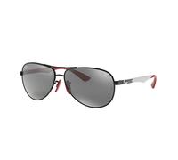 Ray - Ban Hombre Ray - Ban RB8313M SCUDERIA FERRARI COLLECTION F0096G Gafas de sol Acero Negro Gris Piloto Reflejado Espejo