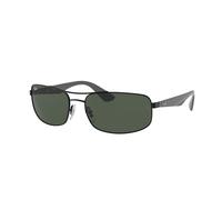 Ray - Ban Hombre RB3527 006/71 Gafas de sol Metal Negro Verde Cuadrada Normal