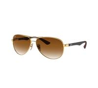 Ray - Ban Hombre RB8313 CARBON FIBRE 001/51 Gafas de sol Metal Oro Piloto Normal Sombreado