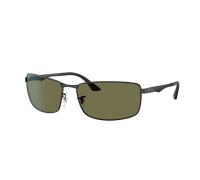 Ray-Ban Hombre Sunglass RB3498 - Color del Marco: Negro, Color de la Lente: G-15 verde