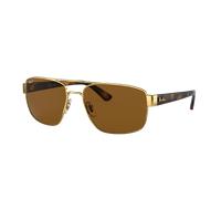 Ray-Ban Hombre Sunglass RB3663 - Color del Marco: Oro Arista, Color de la Lente: Polarizadas Marron