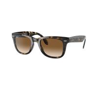 Ray-Ban Hombre Sunglass RB4105 Wayfarer Folding Classic - Color del Marco: Habana Claro, Color de la Lente: Marrón Claro Degradado
