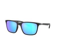 Ray-Ban Hombre Sunglass RB4385 Polarized+ Lenses - Color del Marco: Negro, Color de la Lente: Polarizadas+ en Verde y Azul