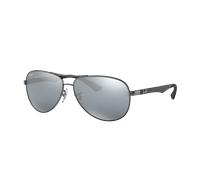 Ray-Ban Hombre Sunglass RB8313 Carbon Fibre - Color del Marco: Gunmetal, Color de la Lente: Polarizadas plateado