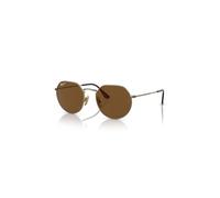 Ray-Ban Jack Titanium Gafas De Sol Oro Montura Marrón Lentes Polarizado 53-20
