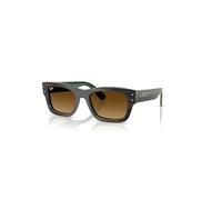 Ray-Ban Joseph Gafas De Sol Verde De Rayas Sobre Verde Montura Marrón Lentes 55-20