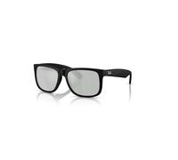 Ray-Ban Justin Classic Gafas De Sol Goma Negra Montura Plateado Lentes Polarizado 51-16
