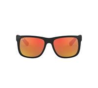 Ray-Ban Justin Gafas de sol, Rectangulares, 51, Rubber Black
