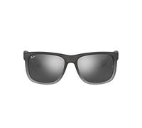 Ray-Ban Justin Gafas de sol, Rectangulares, 54, Rubber Grey/Grey Transp.