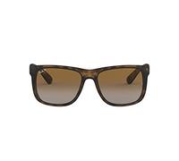 Ray-Ban Justin Gafas de sol, Rectangulares, Polarizadas, 54, Havana Rubber
