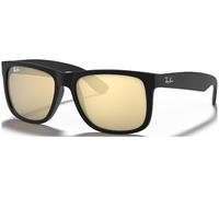 Ray - Ban Hombre RB4165 JUSTIN 622/5A Gafas de sol Inyectado Negro Oro Cuadrada Normal