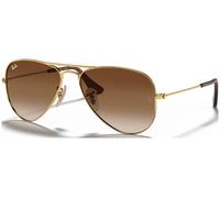 Ray - Ban Niños RJ9506S JUNIOR AVIATOR 223/13 Gafas de sol Metal Oro Marrón Piloto Normal Sombreado