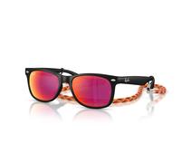 Ray - Ban Niños RJ9052S JUNIOR NEW WAYFARER 70286Q Gafas de sol Nylon Negro Marrón Cuadrada Reflejado