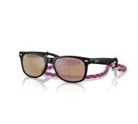 Ray - Ban Niños RJ9052S JUNIOR NEW WAYFARER 70287J Gafas de sol Nylon Negro Naranja Cuadrada Reflejado