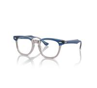 Ray-Ban Rb9098v Optics Kids Azul Oscuro Sobre Marrón Y Gris Claro Montura Transparente Lentes Polarizado 45-18