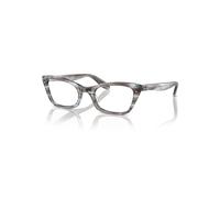 Ray-Ban Lady Burbank Optics Azul A Rayas Montura Transparente Lentes Polarizado 51-20