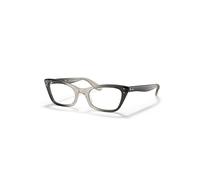 Ray-Ban Lady Burbank Optics Gris Transparente Montura Lente De Demostración Lentes 49-20