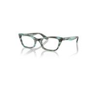 Ray-Ban Lady Burbank Optics Verde A Rayas Montura Transparente Lentes Polarizado 49-20