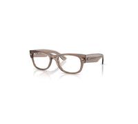 Ray-Ban Mega Wayfarer II Optics Transparent Taupe Beige Montura Transparente Lentes Polarizado 52-21