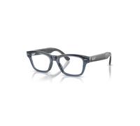 Ray-Ban Meta Audio Burbank Montura Azul Transparente Lentes Azul AI Glasses
