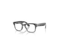 Ray-Ban Meta Montura Gris Transparente Brillante Lentes Azul Gafas con IA