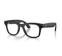Ray-Ban Unisex RW4006 Ray-Ban | Meta Wayfarer - Color del Marco: Black, Color de la Lente: Transparente/Verde Grafito