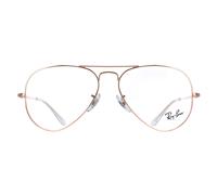 Ray - Ban Unisex RX6489 AVIATOR 3094 Monturas ópticas Metal Oro Transparente Piloto Normal