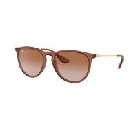 Ray-Ban Mujer Sunglass Erika Classic - Color del Marco: Marrón claro transparente, Color de la Lente: Marrón Degradado