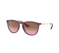 Ray-Ban Mujer Sunglass Erika Classic - Color del Marco: Violeta Transparente, Color de la Lente: Rosa y marrón degradado