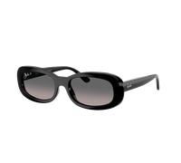Ray-Ban Mujer Sunglass RB2221F - Color del Marco: Negro, Color de la Lente: Gris degradado polarizado