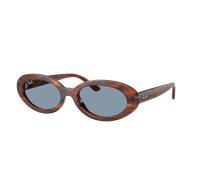 Ray-Ban Mujer Sunglass RB2223F - Color del Marco: Habana a Rayas, Color de la Lente: Azul